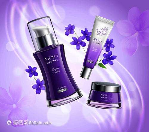 自然科技，美膚新享 紫羅蘭精華與奶油分配器的寫實藝術